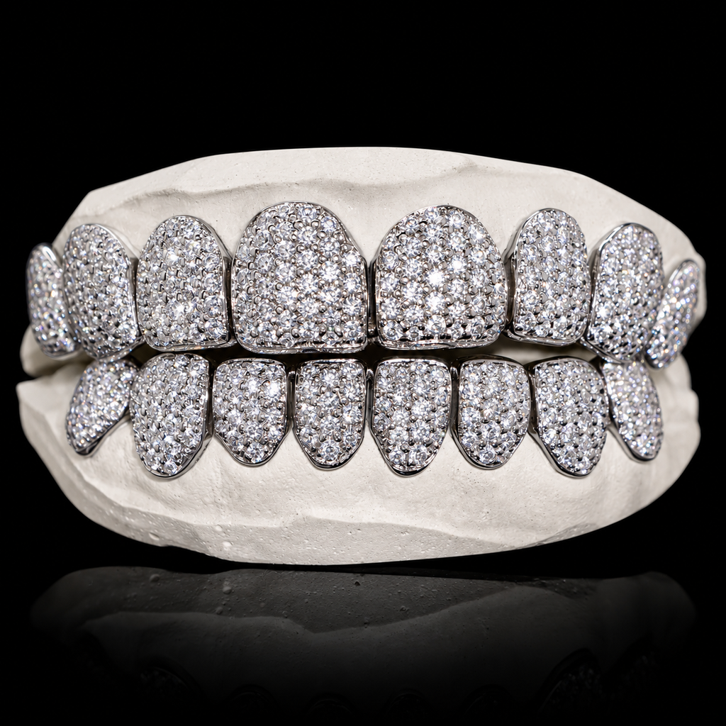 Iced VVS Moissanite Grillz (Zig Zag Setting)