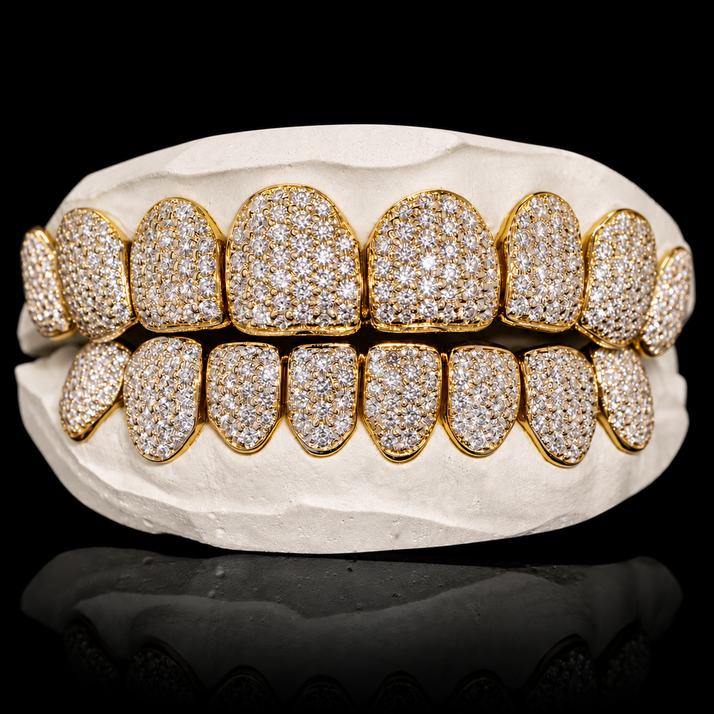 Iced VVS Moissanite Grillz (Zig Zag Setting)